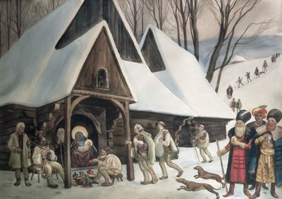 Goral Nativity Scene, c.1910 by Wladyslaw Skoczylas